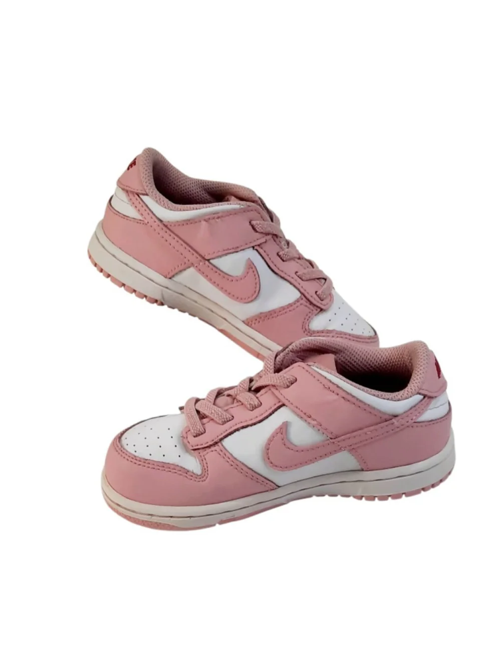 Toddler's Nike Dunk Low White/ Pink Glaze-Pomegrante (HV0929 100) Size 10C